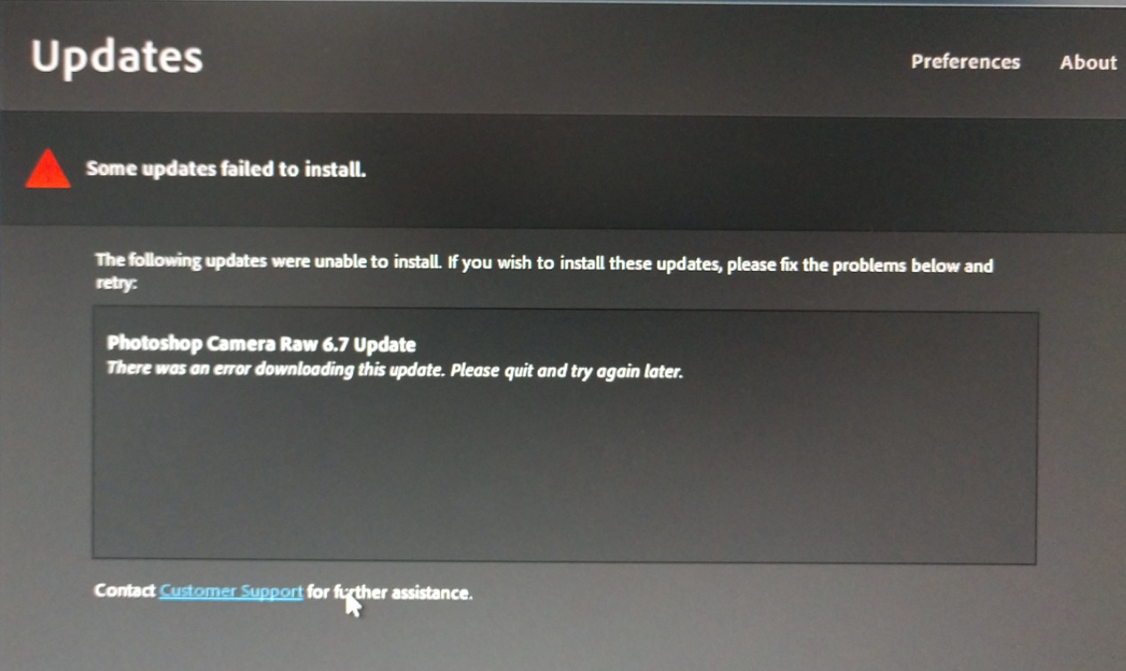 how to manually update adobe camera raw 6.7 in cs5