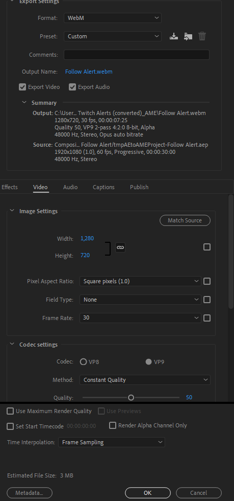 Solved: Exporting WebM with a transparent background and g... - Adobe  Support Community - 10457120