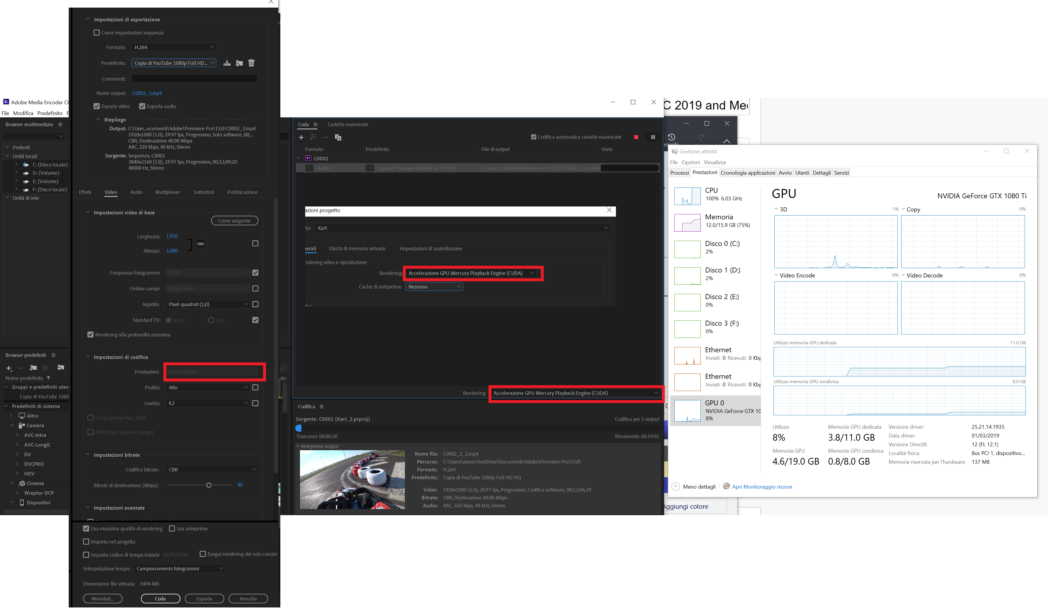 adobe media encoder software or opengl