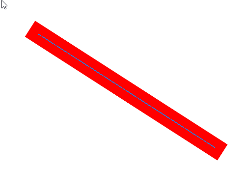 Pure Red Thick Diagonal Line