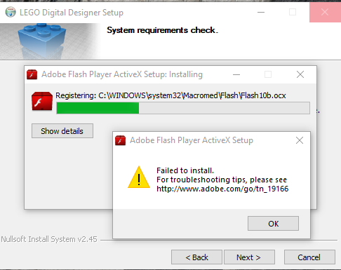 Solved Lego Digital Designer Gives Error That Flash Playe Adobe Support Community 10441017