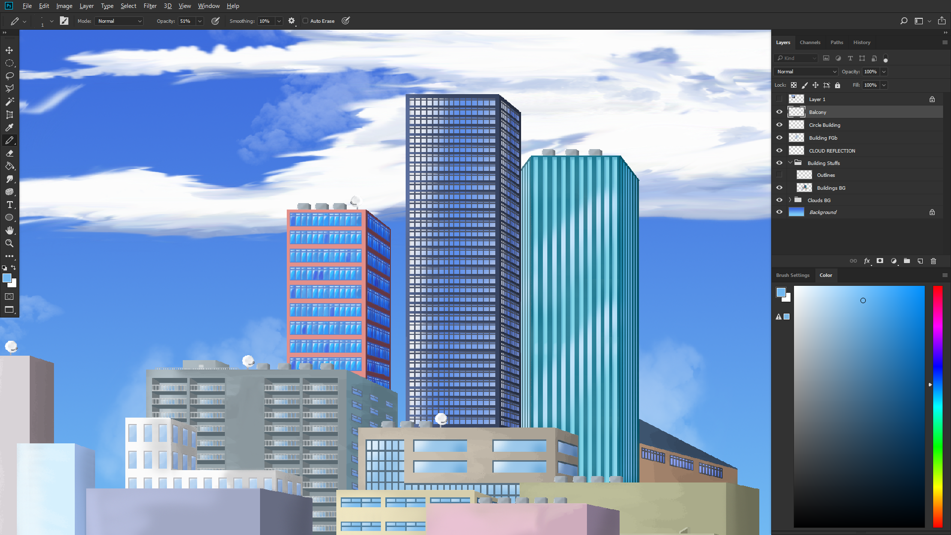 How to Draw a Color Buildings 