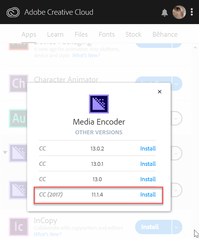 how to download adobe media encoder cc 2017 free