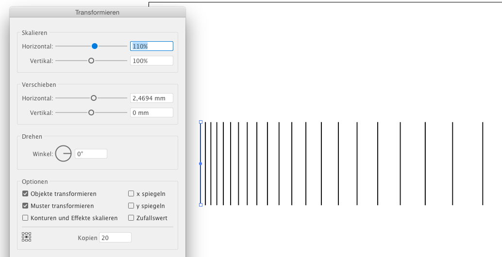 Solved Stroke Dashed Line With Gap That Increases Then Adobe Support Community