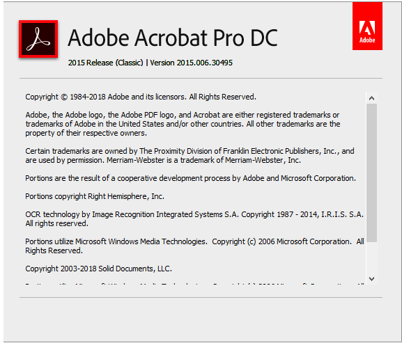 2015 release adobe acrobat dc pro