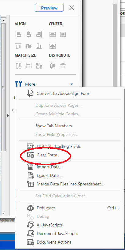 Solved: Clear Form, Reset Form Button - Adobe Community - 8957190