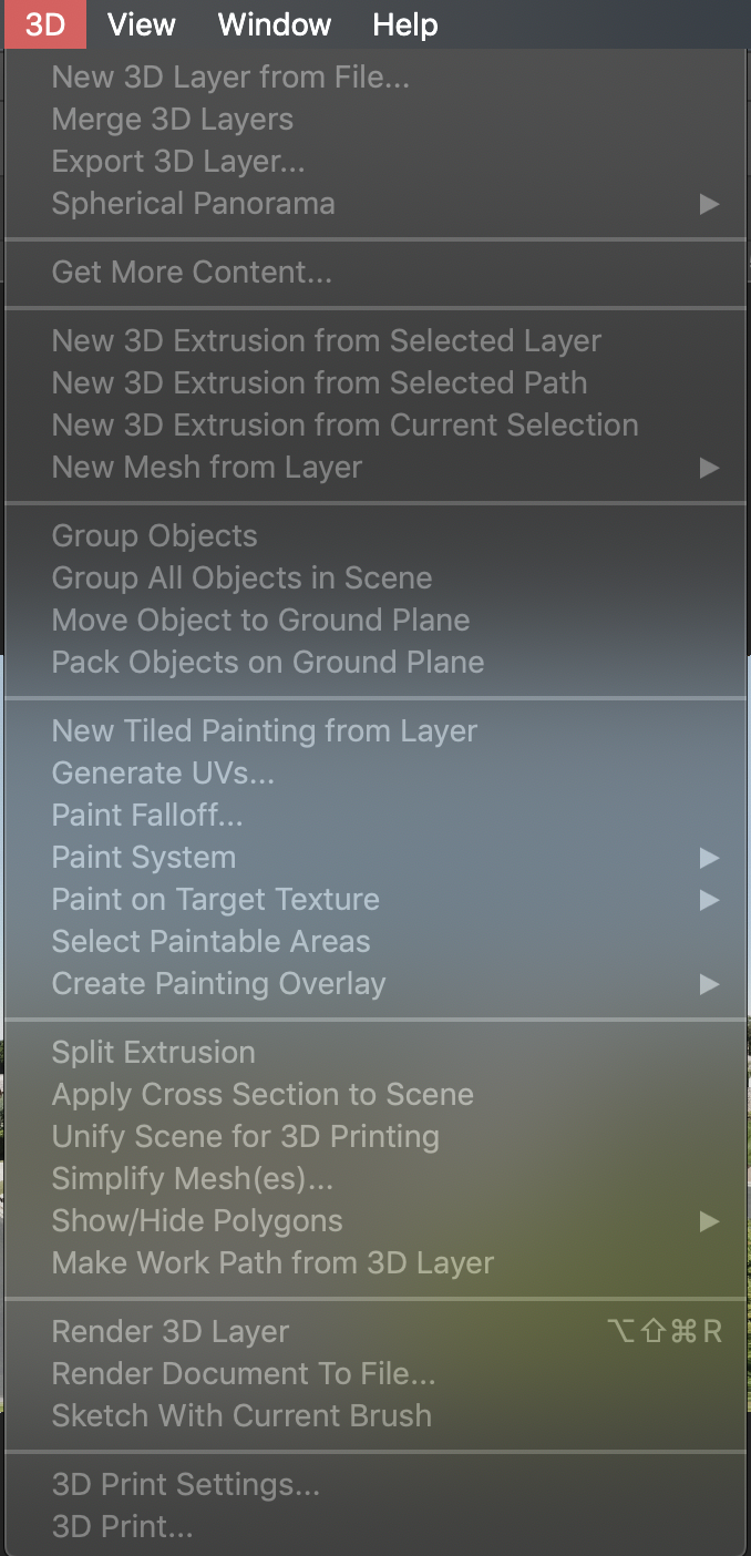 Solved 3d Tools Greyed Out In Photoship Cc 2019 Adobe