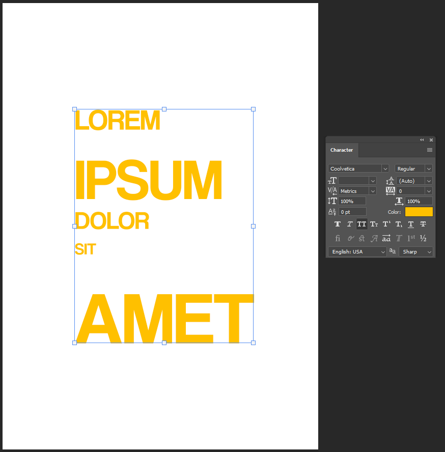 How can I align words vertically in different font... - Adobe Community ...