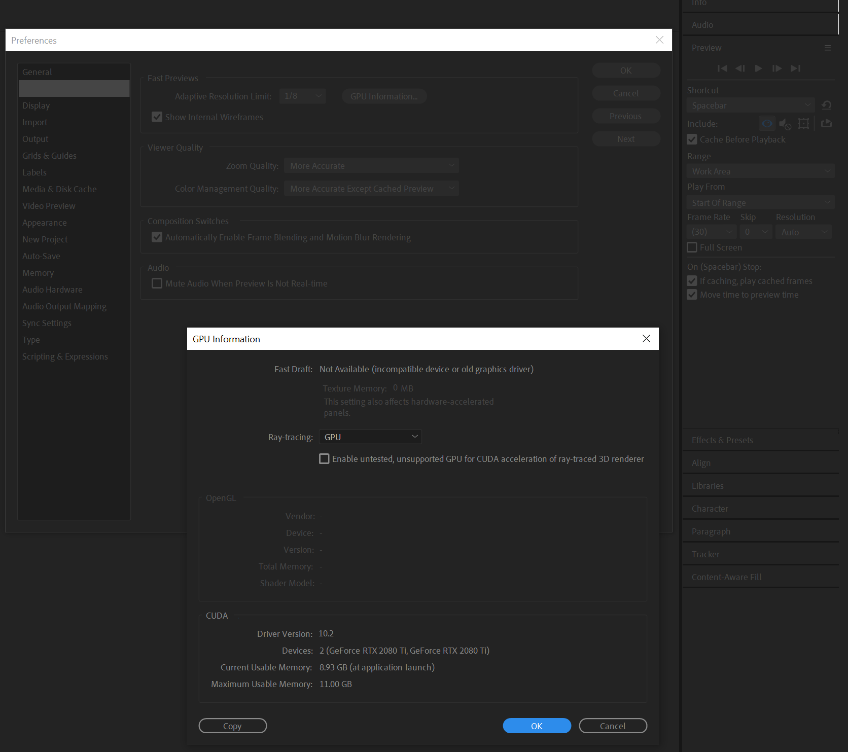 clear cache after effects