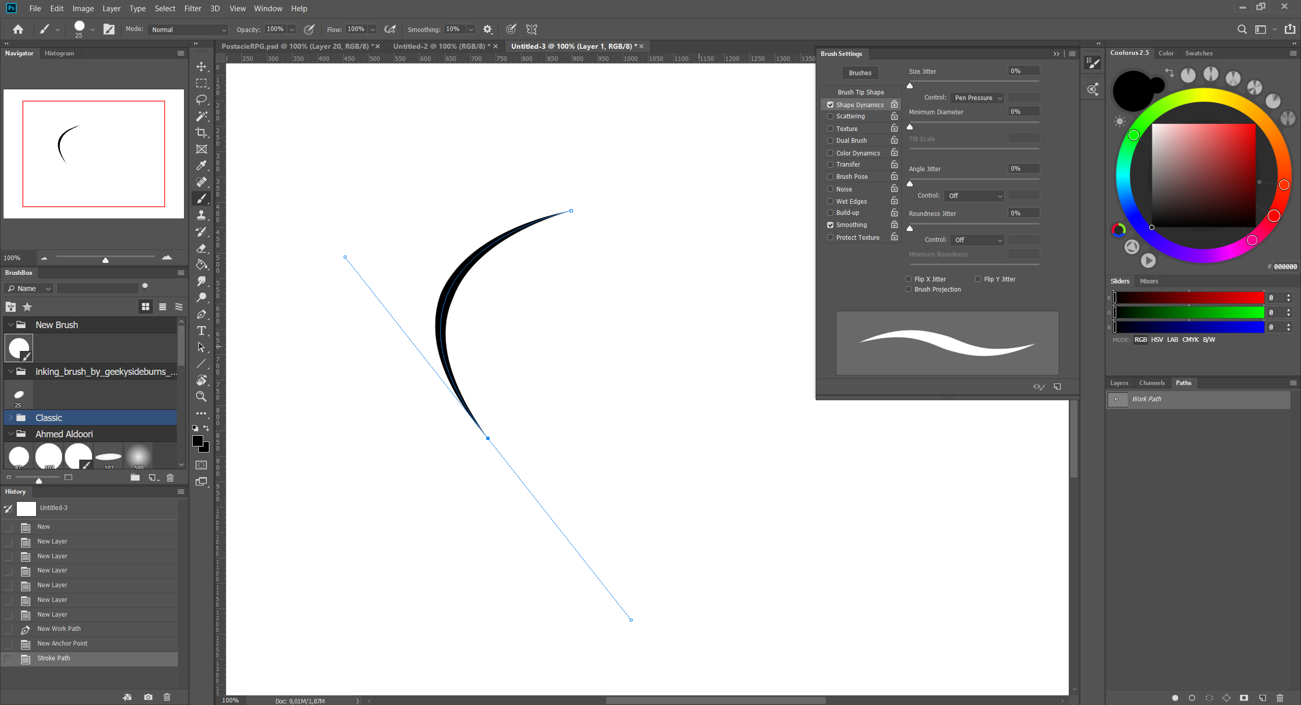 Changing Shape Dynamics makes strokes jagged - Adobe Community - 10591118