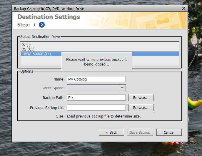 Elements 14 catalogue backup fails to load previou... Adobe Community