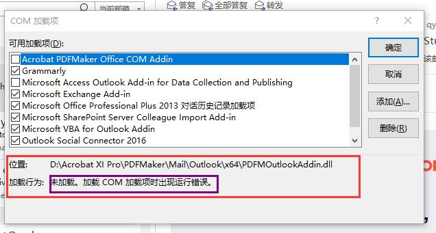 Solved: The Acrobat XI PDFMaker Add-on cannot be loaded on