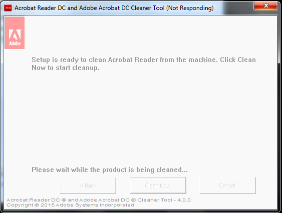 adobe acrobat reader dc not responding windows 7