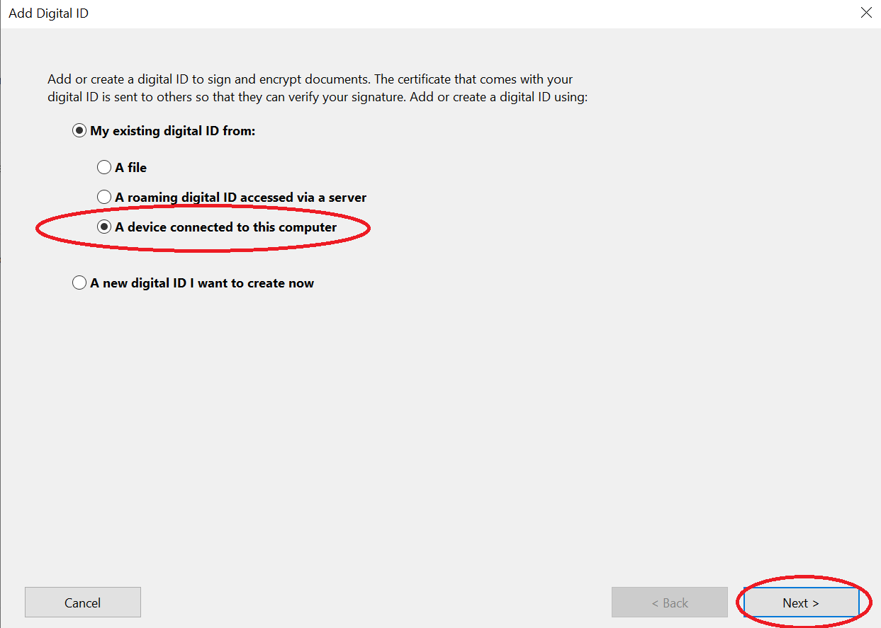 The credential selected for signing is invalid adobe