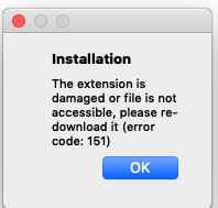 zxp installer dmg image not recognized mac