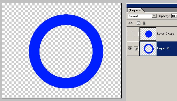 How to make a hollow circle in photoshop