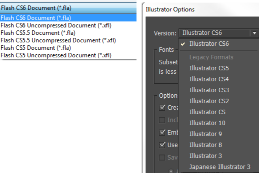 Why Can T Flash Cs5 Save As Cs3 Adobe Support Community