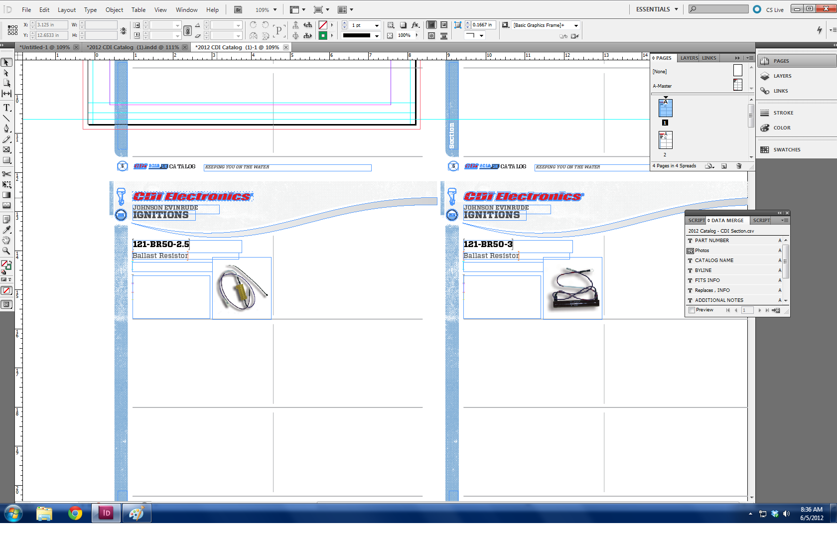 indesign data merge multiple records on same page