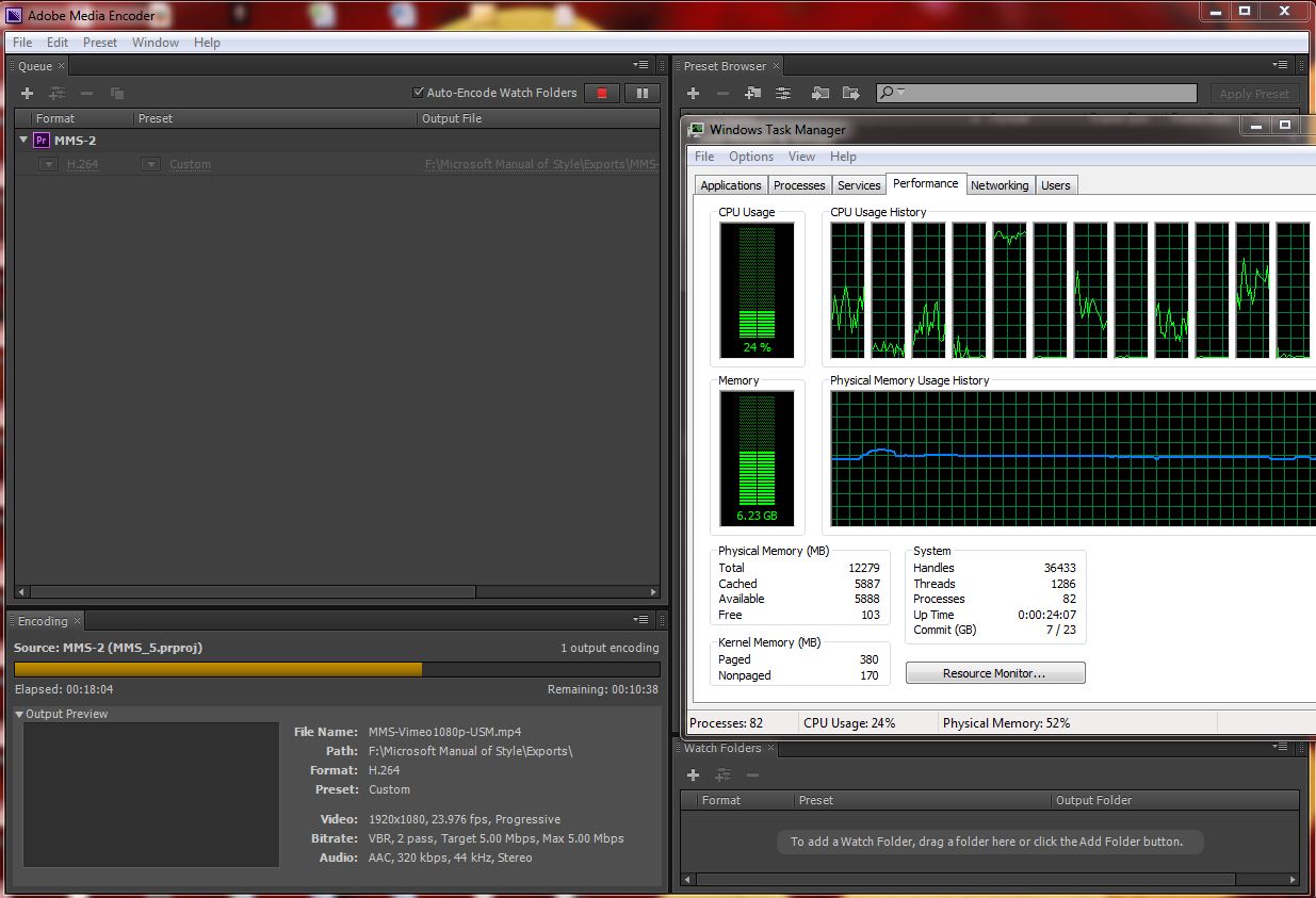 Solved Media Encoder Cs6 Not Using All Cpu Cores Or Ram Adobe Support Community