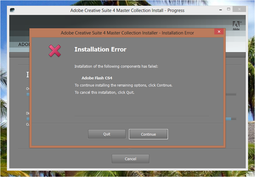 how to install adobe cs4 master collection