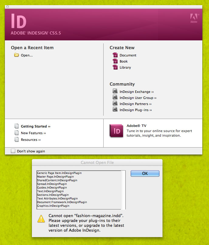 adobe indesign cs5 updates