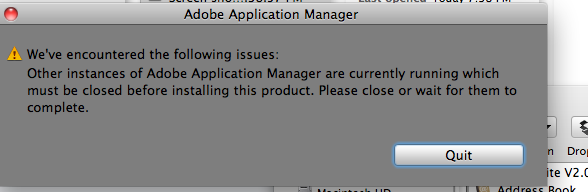 adobe application manager utilities not optimized