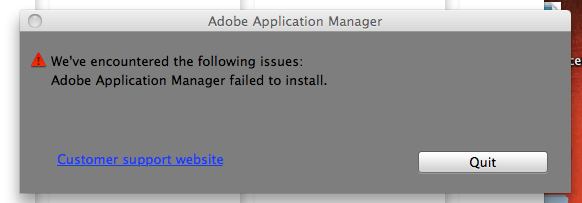 adobe cs5 updates failed to install