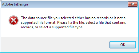 Importing CSV file with Data Merge Fails - Adobe Community - 4906206