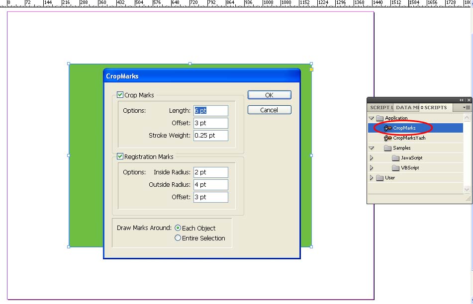 add crop marks in indesign cc 2015