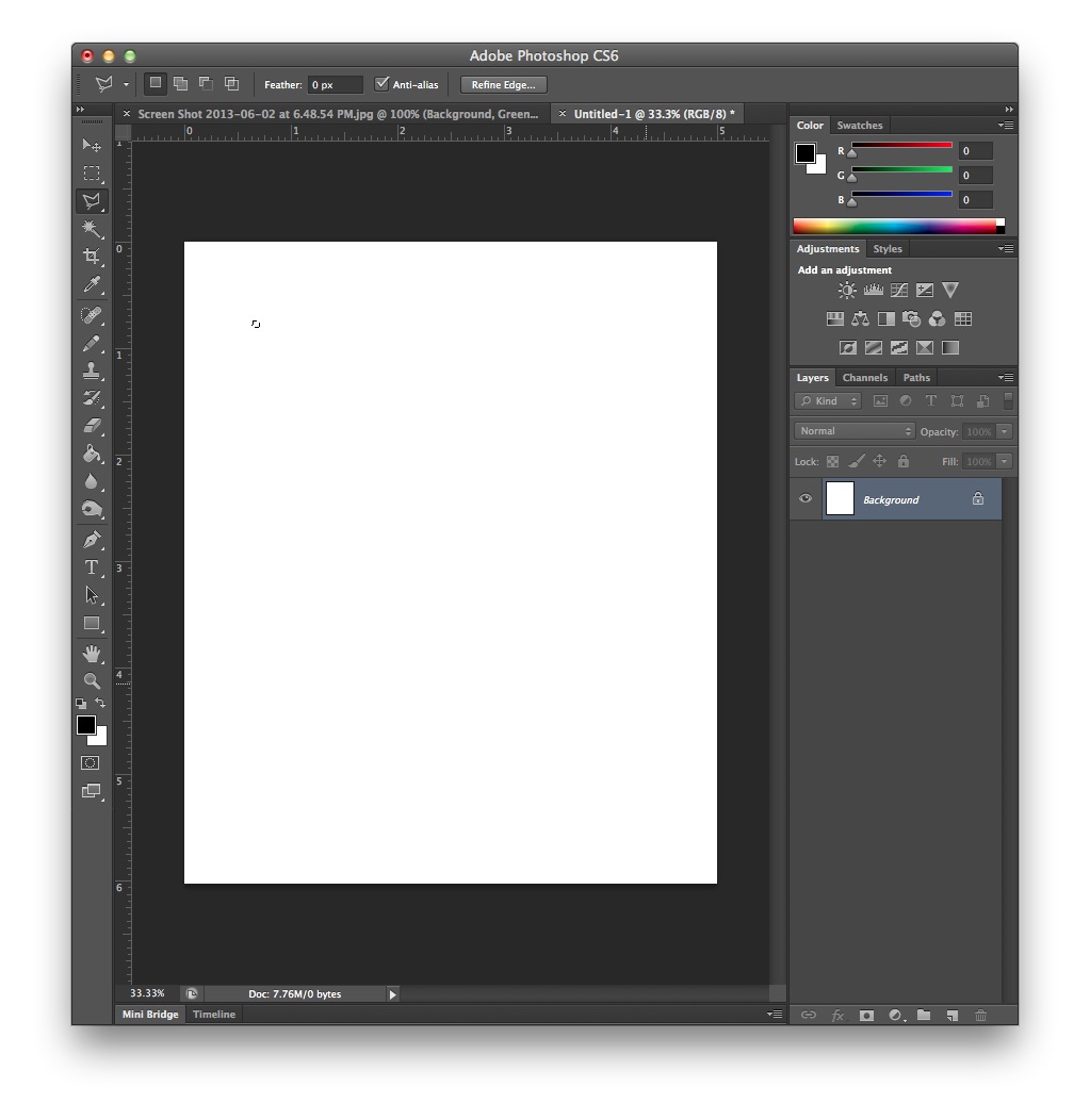 how to show other windows on top of canvas in photoshop