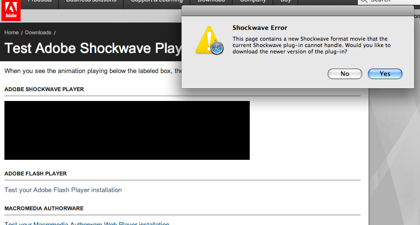 adobe shockwave player for mac 10.5.8