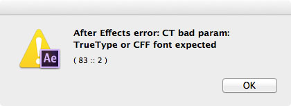 adobe after effects 11 not working with version of mac osx