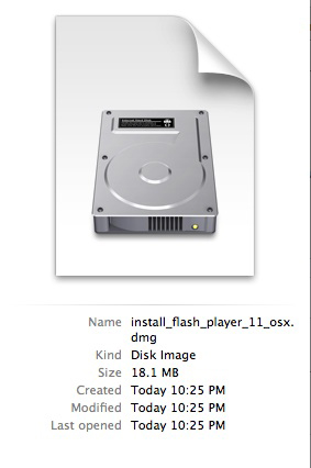 instal flash player osx damg