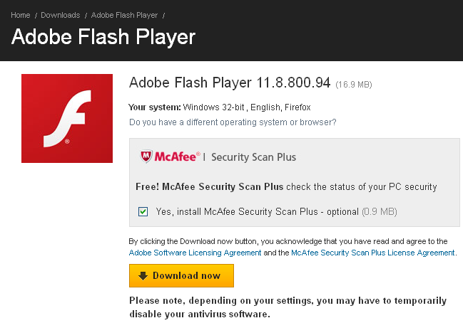 shockwave flash player offline download