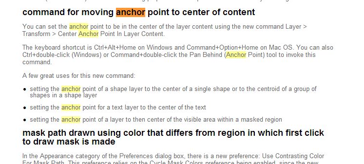 center anchor point after effects shortcut mac