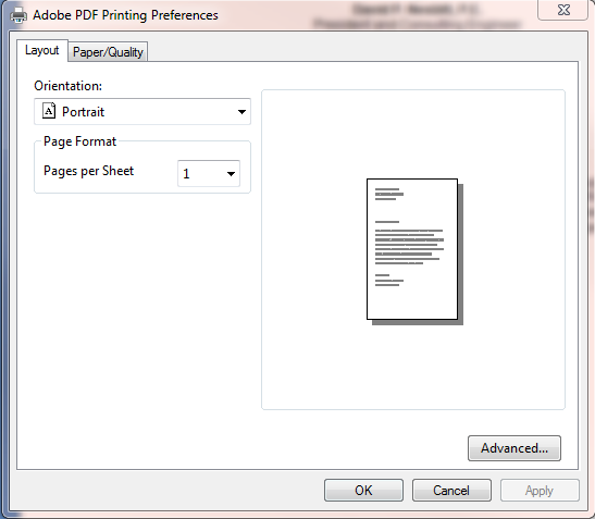 Re: Adobe PDF not working as print driver;... Adobe Support - 5413821