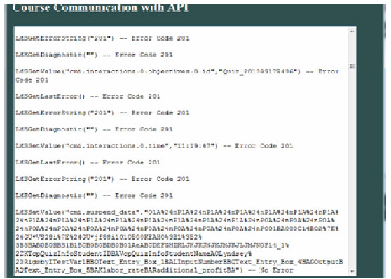 SCORM Error Code 201 - What could be causing it? - Adobe Community ...