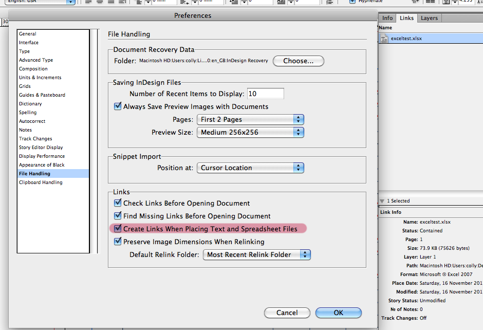 Data Merge - Linking Excel to InDesign - Adobe Community - 5663929