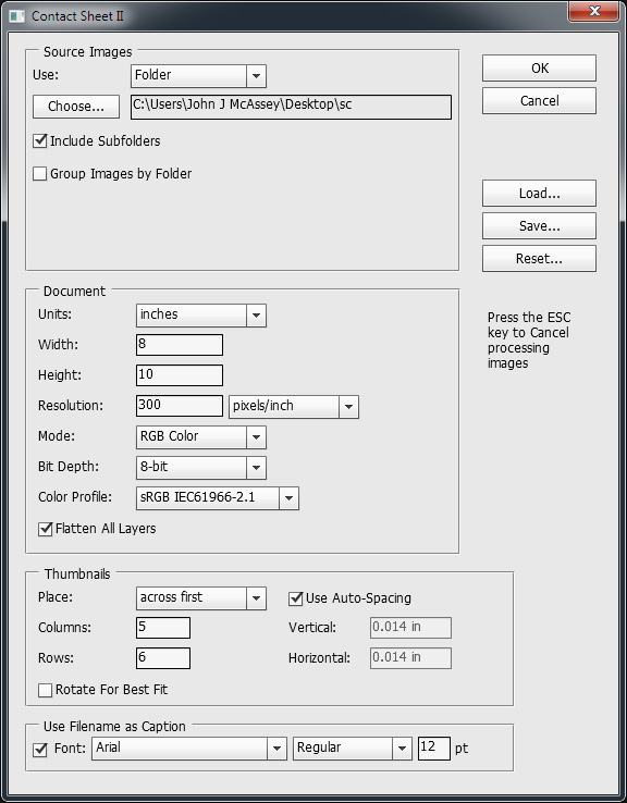 adobe photoshop cc 18 creating a proofsheet