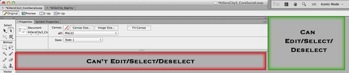 Can't select or deselect in Fireworks CS6 (Mac ver... - Adobe