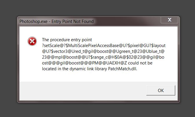 Photoshop.exe - Entry Point Not Found? - Adobe Community - 5836442