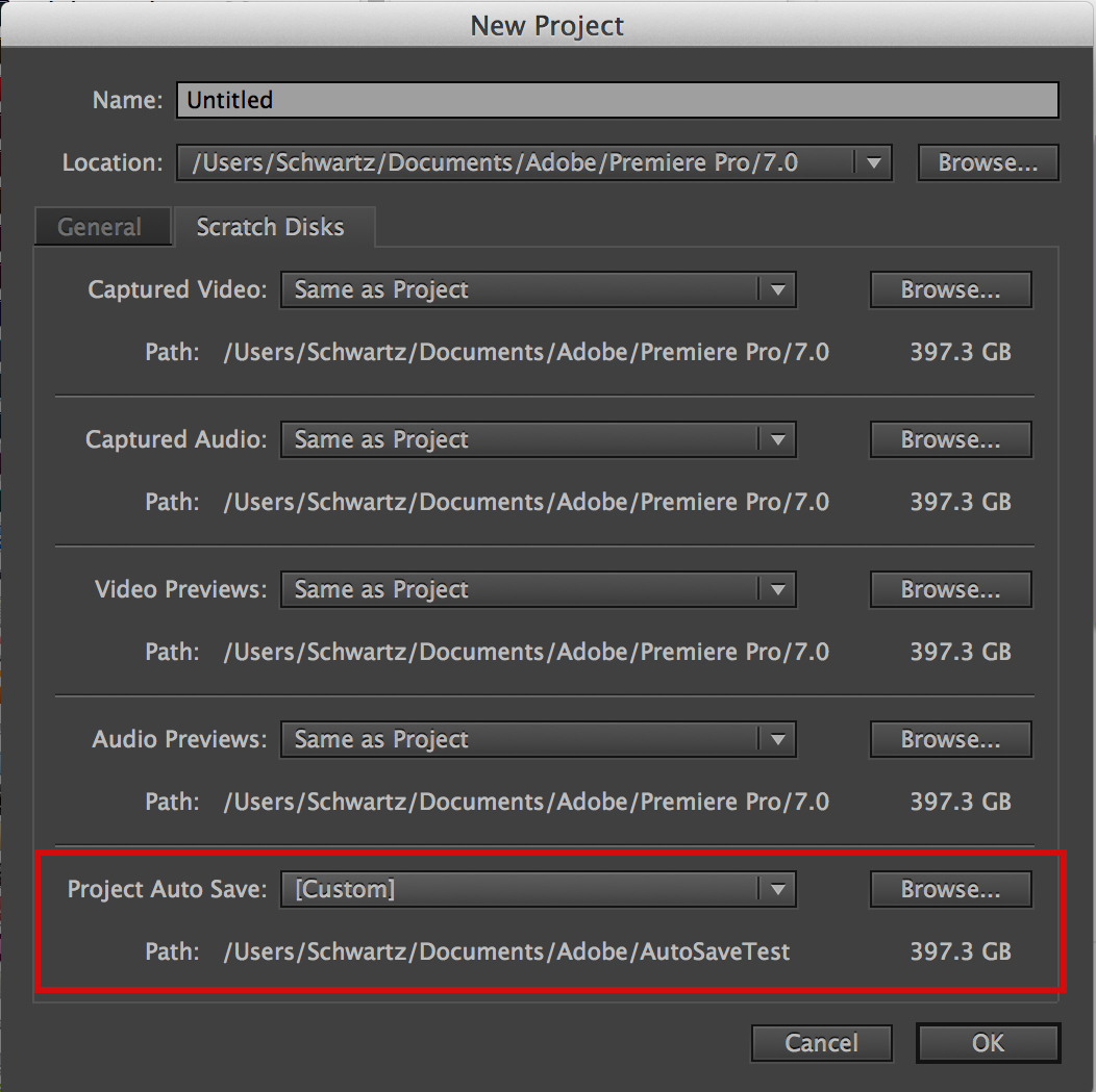 temp files for premiere mac