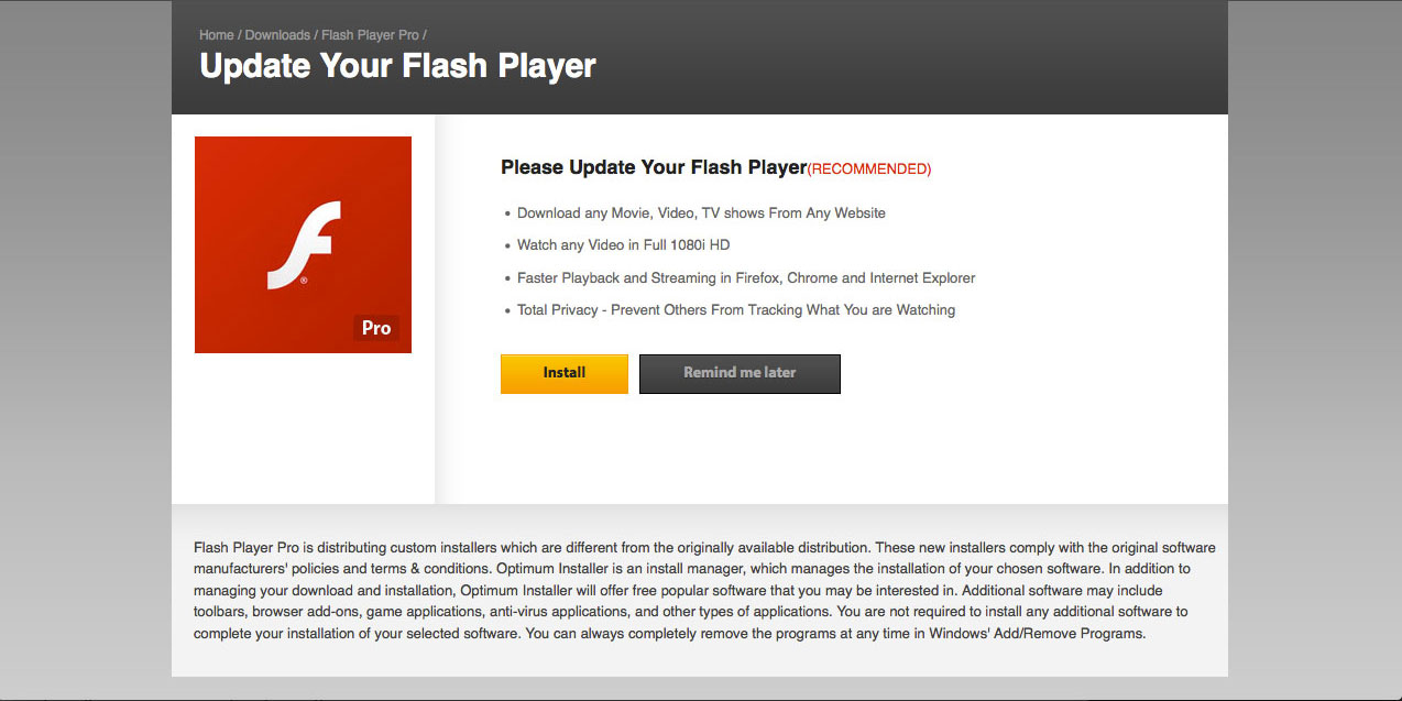 older versions of adobe flash player