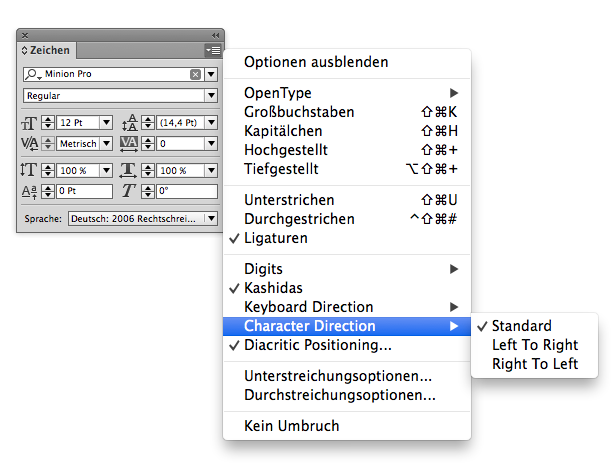 indesign cc 2015 right to left