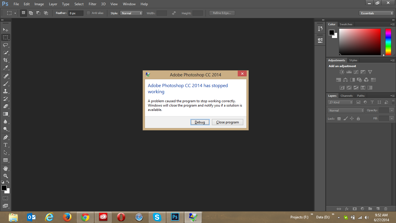 adobe photoshop download keep stopping