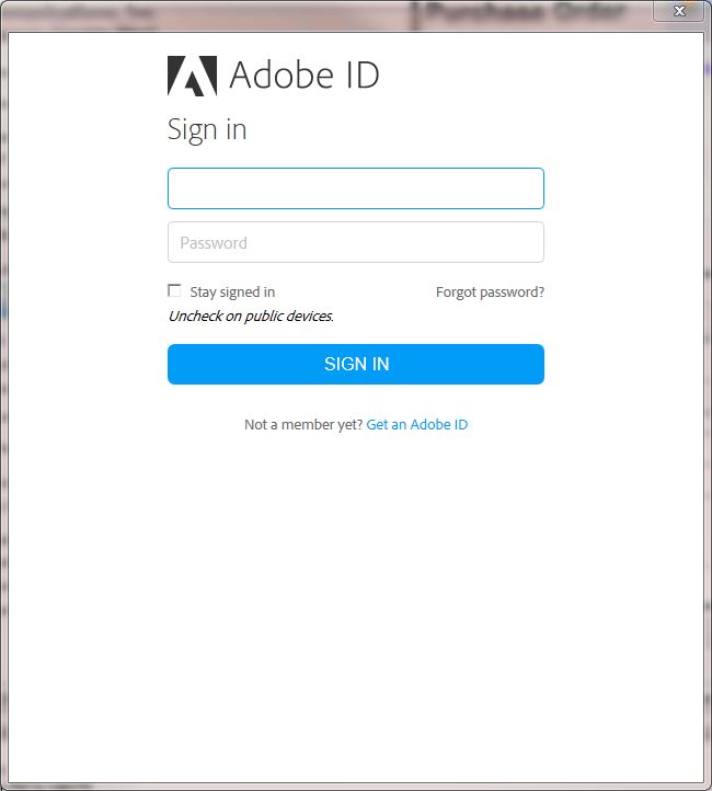 i getting adobe acrobat sign in required