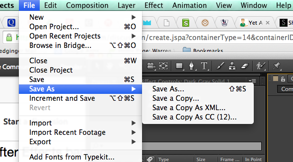 Solved After Effects Back Saving To Cs6 From Cc Adobe Support Community