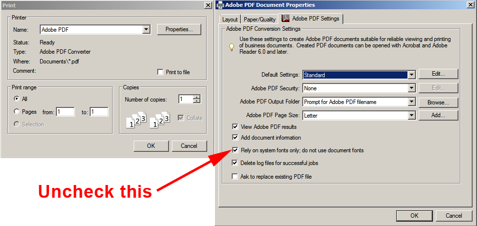 restore adobe pdf printer driver