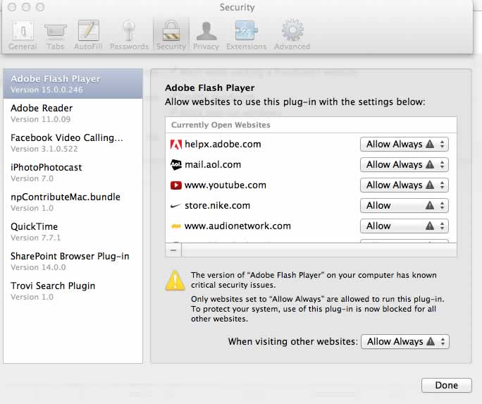 update adobe flash for mac 10.7.5