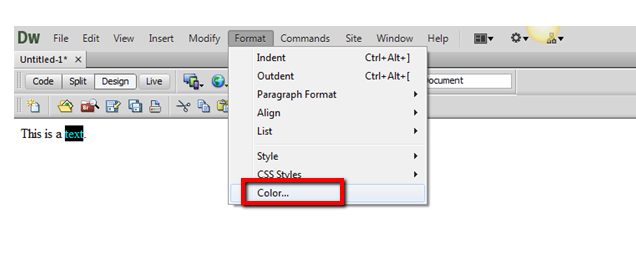 Solved Dreamweaver Cc How To Change Color Of Selected T